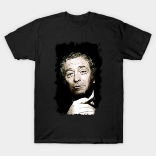 Michael Caine Abstract Portrait Fan Art Tribute to a Legend T-Shirt